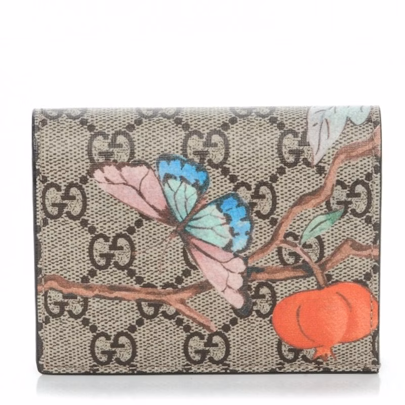 gucci-card-case-wallet-monogram-gg-supreme-tian-print-brown-beige-pink-blue