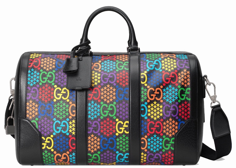 Buy Gucci 中型黑色 GG Psychedelic 手提旅行袋