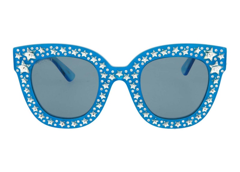 Gucci Cat Eye-Frame Acetate Sunglasses Light Blue (GG0116S-30001563-009-40089)
