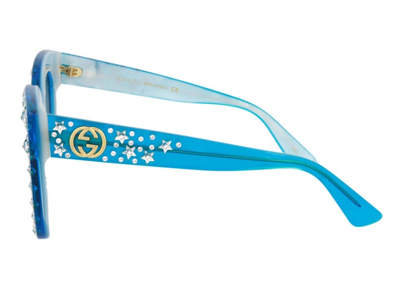 Gucci Cat Eye-Frame Acetate Sunglasses Light Blue (GG0116S-30001563-009-40089) 圖 2