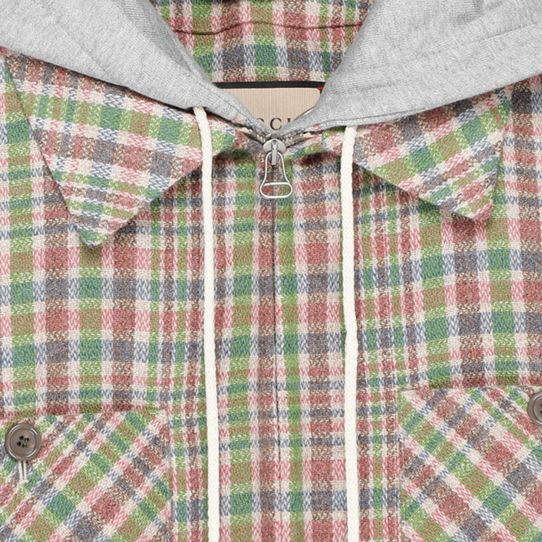 Gucci Checkered Logo Hooded Jacket Multicolor 669144-ZAHMX-3042 圖 6