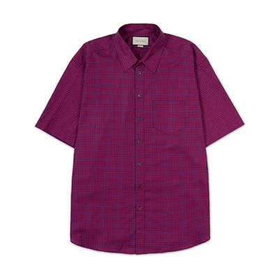 Gucci Checkered Loose-Fit UV Protection Shirt Unisex Purple 557391-ZAAZY-4162