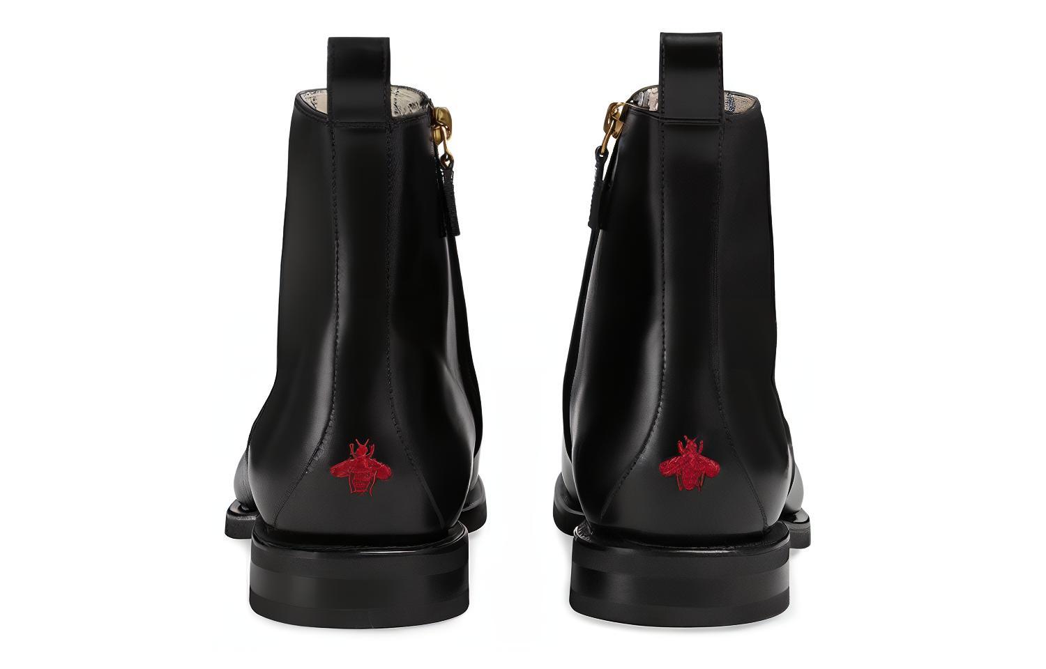 Shop Gucci Chelsea Boot 'Black Bee Detail' 5476520-0GQ00-1000