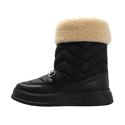 Gucci Chevron Boot With Horsebit 'Black'