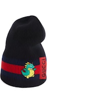 GUCCI Chinese New Year Dragon Baby Print Wool Beanie Unisex Black. 7743543G2061068 GUCCI Chinese New Year Dragon Baby Print Wool Beanie Unisex Black. 7743543G2061068