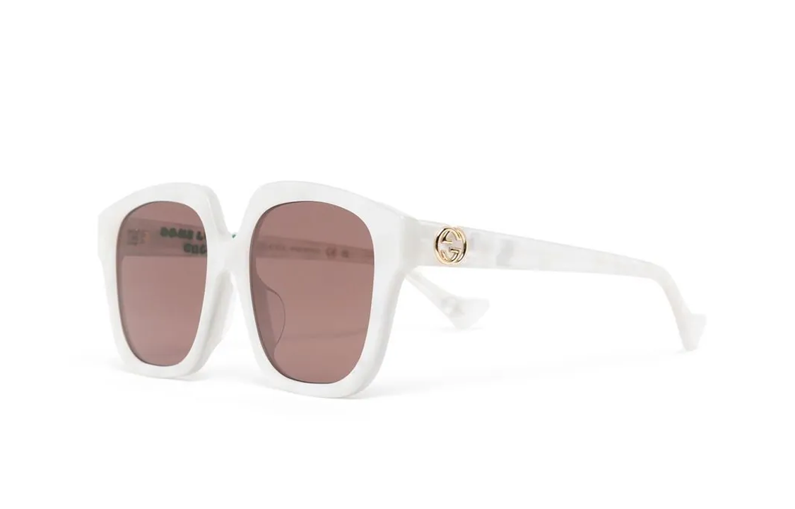 GUCCI Chinese New Year Irregular White Sunglasses with Gold Logo for Men GG1376SA00155 圖 2