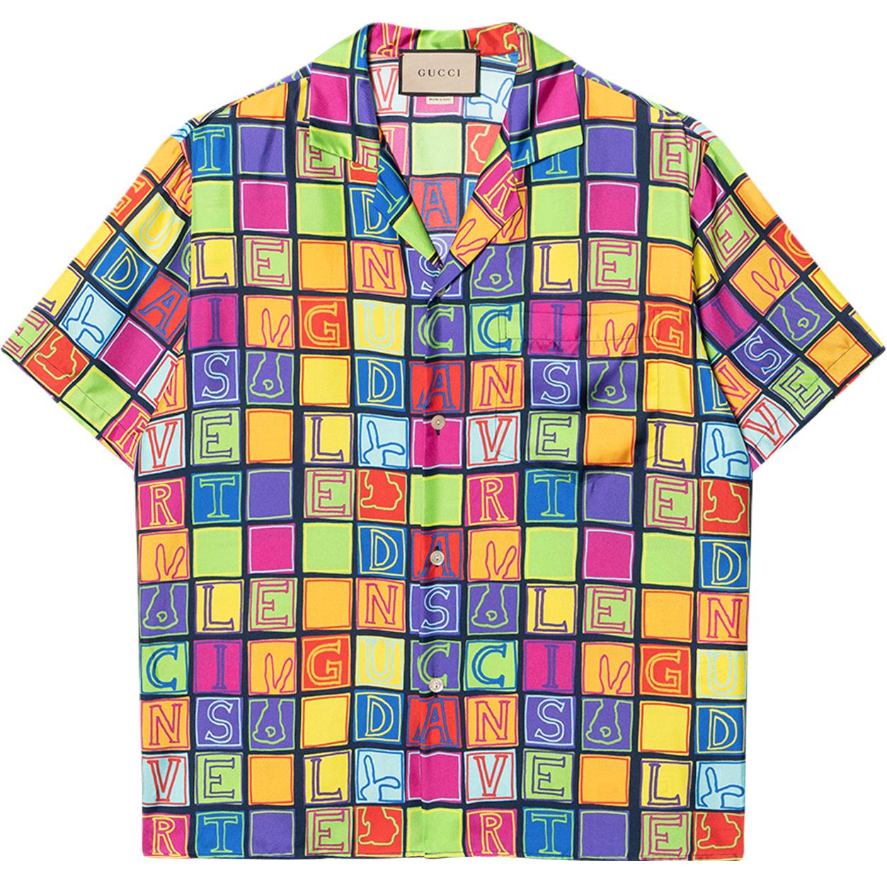 Gucci Chinese New Year Monogram Silk Shirt Multicolor 723823-ZALHX-1066