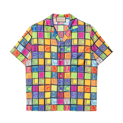 Gucci Chinese New Year Monogram Silk Shirt Multicolor 723823-ZALHX-1066