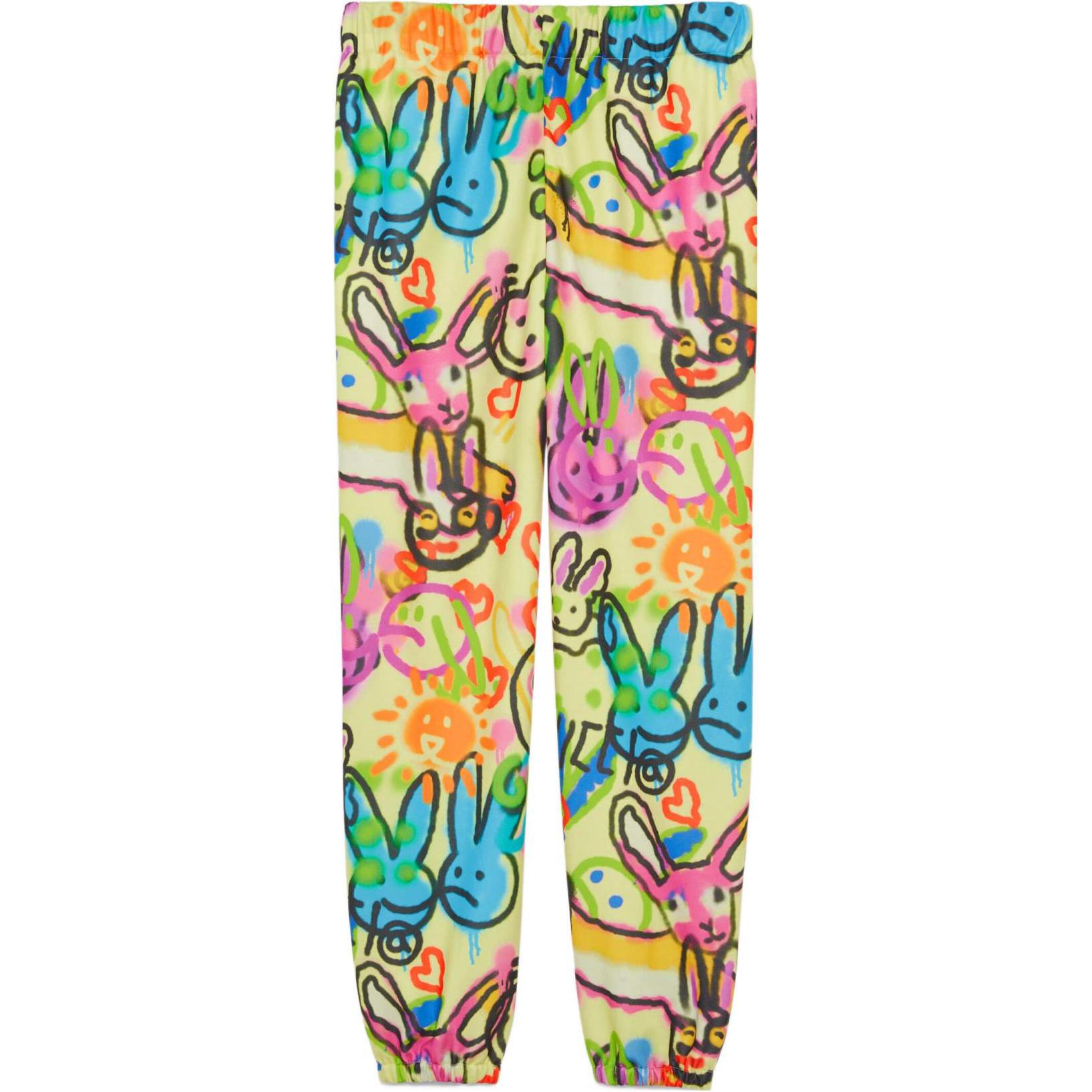 GUCCI Chinese New Year SS23 Cartoon Rabbit Jogger Knit Pants Multicolor Men. 714465-XJE4P-9275