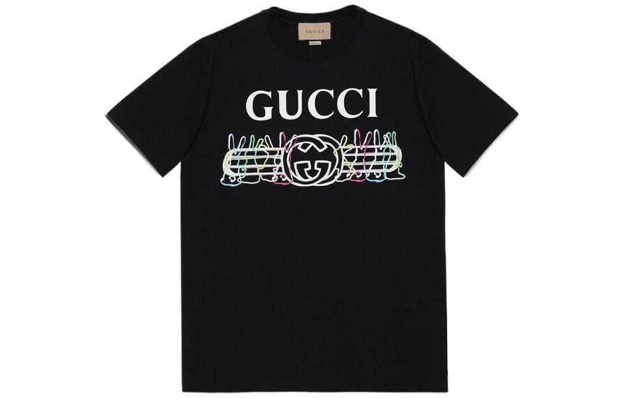 Gucci Chinese New Year SS23 Logo Print Crewneck T-Shirt Black 548334-XJE8U-1082