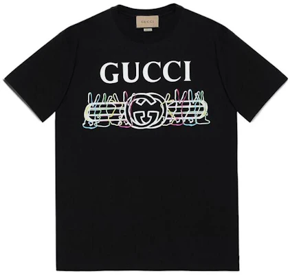 구찌 중국 설날 SS23 로고 프린트 크루넥 티셔츠 블랙 548334-XJE8U-1082 Buy 구찌 중국 설날 SS23 로고 프린트 크루넥 티셔츠 블랙 548334-XJE8U-1082