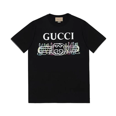 Gucci Chinese New Year SS23 Logo Print Crewneck T-Shirt Black 548334-XJE8U-1082