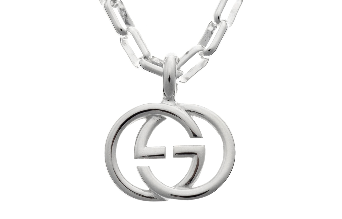 GUCCI Classic 3D Double G Silver Pendant Necklace 925 Silver Unisex Couples. 295710-J8400-8106 圖 2