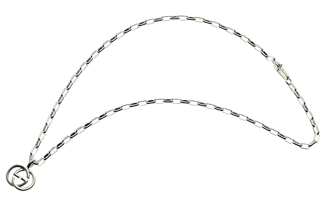 GUCCI Classic 3D Double G Silver Pendant Necklace 925 Silver Unisex Couples. 295710-J8400-8106 圖 3