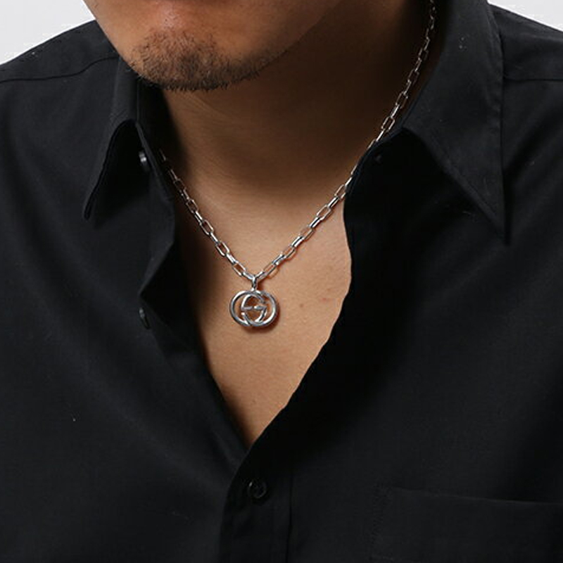 GUCCI Classic 3D Double G Silver Pendant Necklace 925 Silver Unisex Couples. 295710-J8400-8106 圖 5
