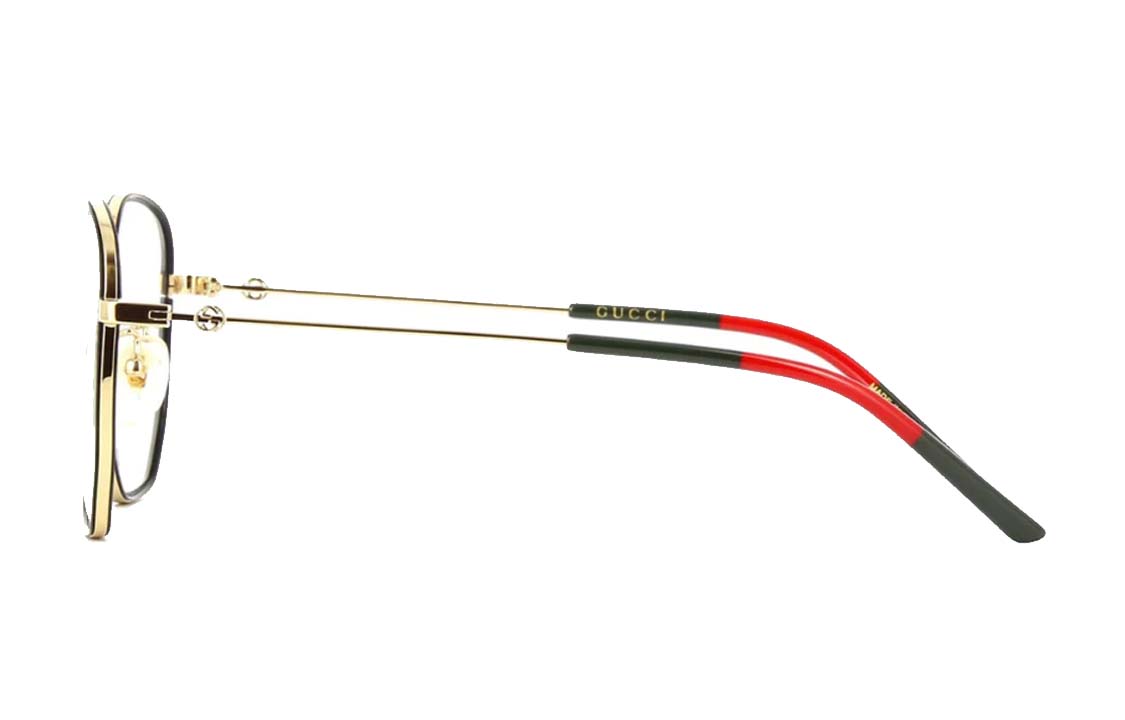 Shop GUCCI经典合金方形不规则光学眼镜男女通用情侣款 GG1197OA