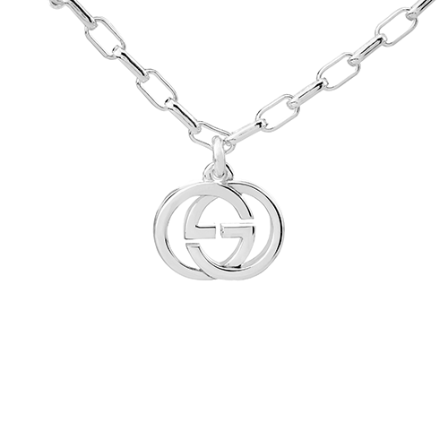 Shop Pulsera GUCCI Clásica Unisex de Plata 925 con Colgante Doble G Diseño Pareja. 295711-J8400-8106