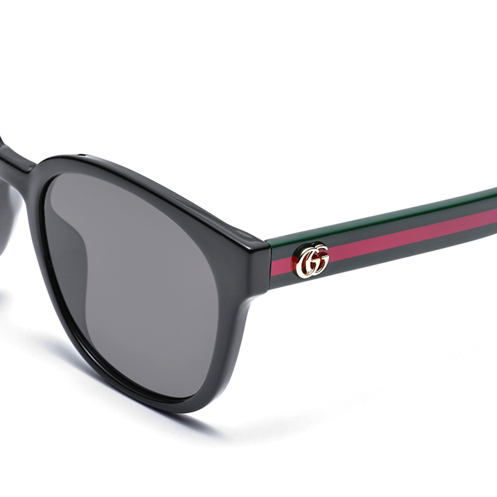 GUCCI Classic Double G Sunglasses UV Protection Unisex Black with Red-Green Details GUCCI-GG-0855SK-001 圖 6