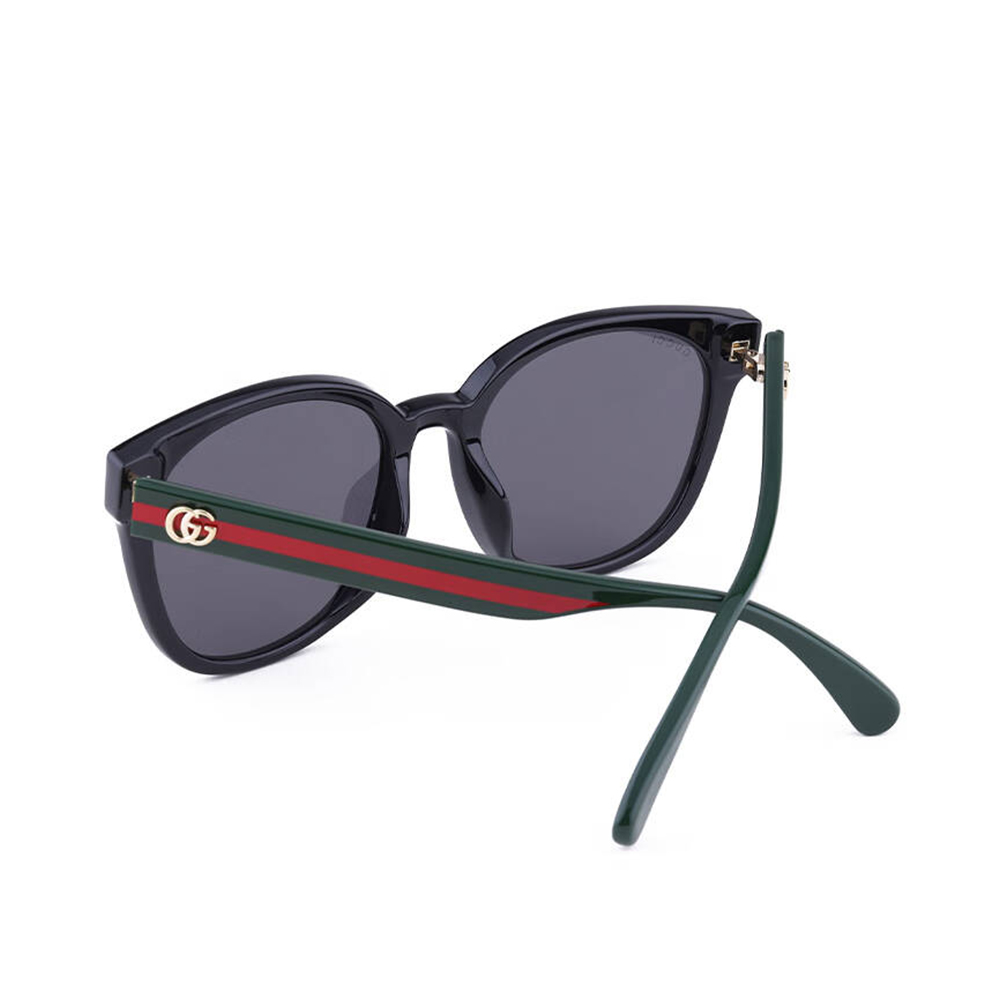 GUCCI Classic Double G Sunglasses UV Protection Unisex Black with Red-Green Details GUCCI-GG-0855SK-001 圖 7