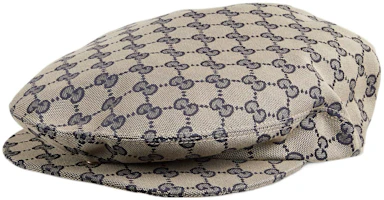 Shop GUCCI 經典GG帆布帽 米色與藍色 696856-4HAOB-4068
