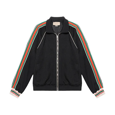 Gucci Classic GG Jacquard Knit Zip Jacket Black 662270-XJDE9-1043