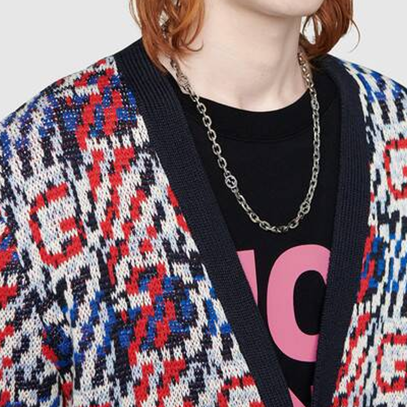 GUCCI Classic GG Necklace Series Cuban Chain 925 Silver Unisex Vintage Style. 616941-J8400-0811 圖 11