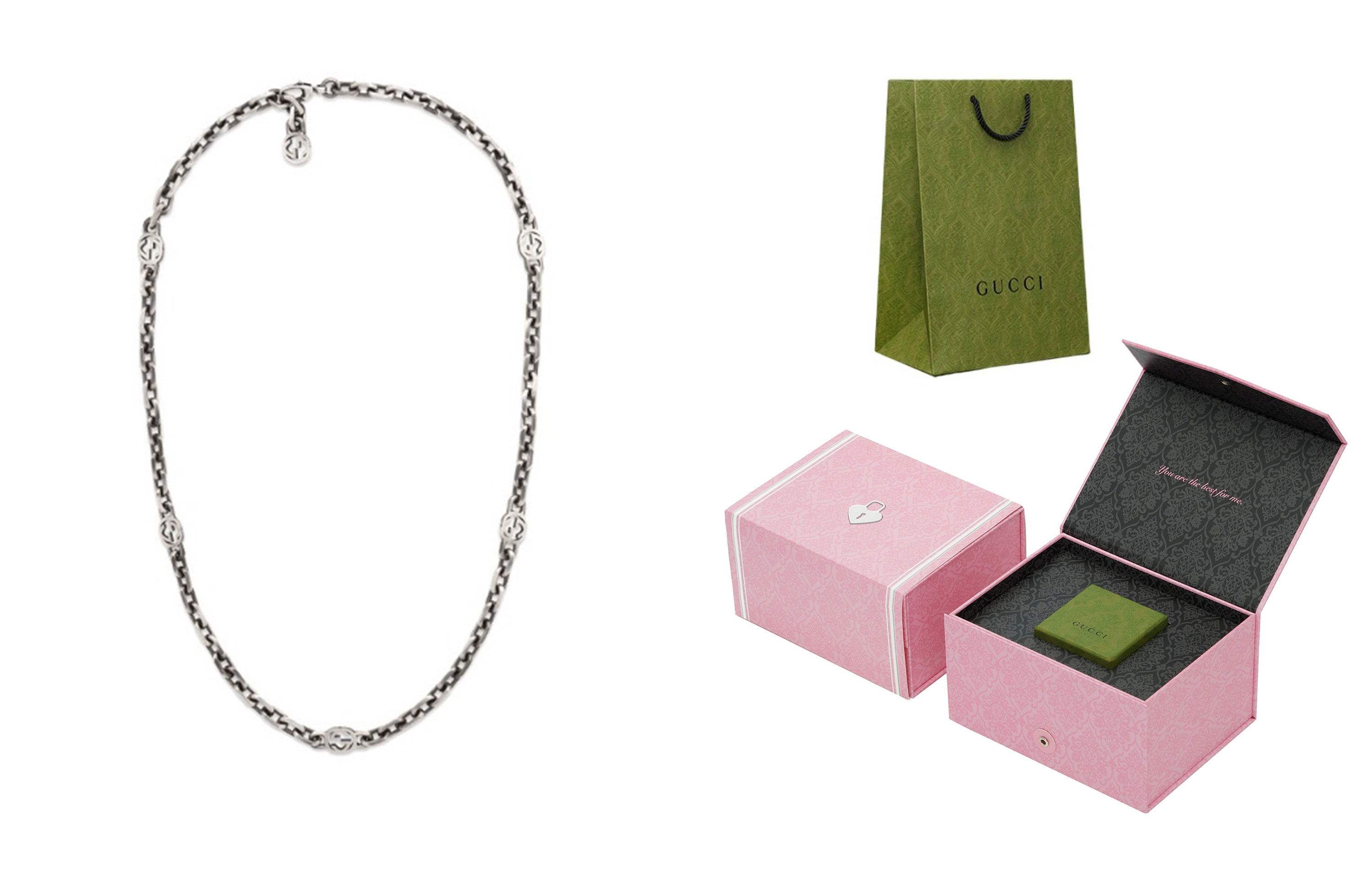 GUCCI Classic GG Necklace Series Cuban Chain 925 Silver Unisex Vintage Style. 616941-J8400-0811 圖 16