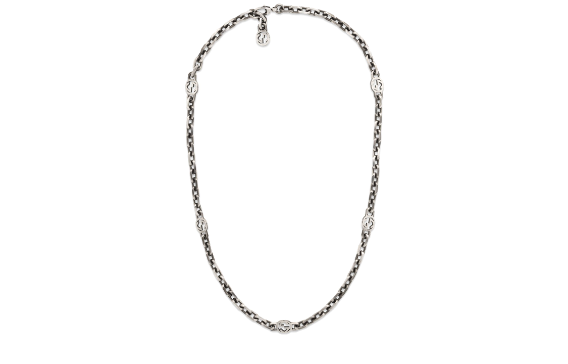 GUCCI Classic GG Necklace Series Cuban Chain 925 Silver Unisex Vintage Style. 616941-J8400-0811 圖 5