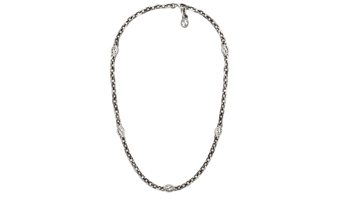 GUCCI Classic GG Necklace Series Cuban Chain 925 Silver Unisex Vintage Style. 616941-J8400-0811 圖 6