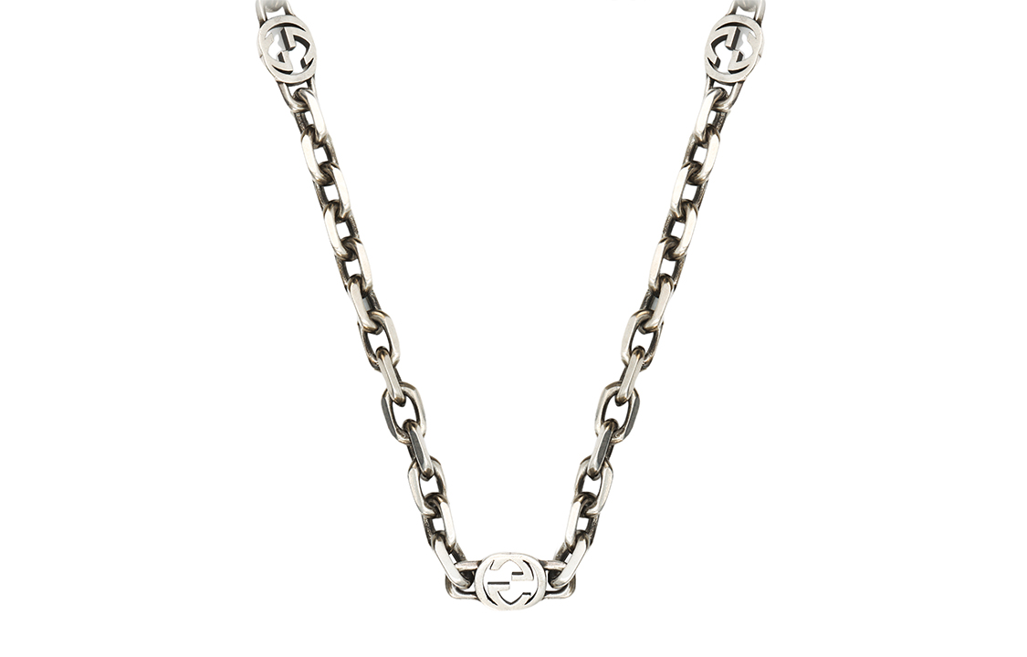 GUCCI Classic GG Necklace Series Cuban Chain 925 Silver Unisex Vintage Style. 616941-J8400-0811 圖 9