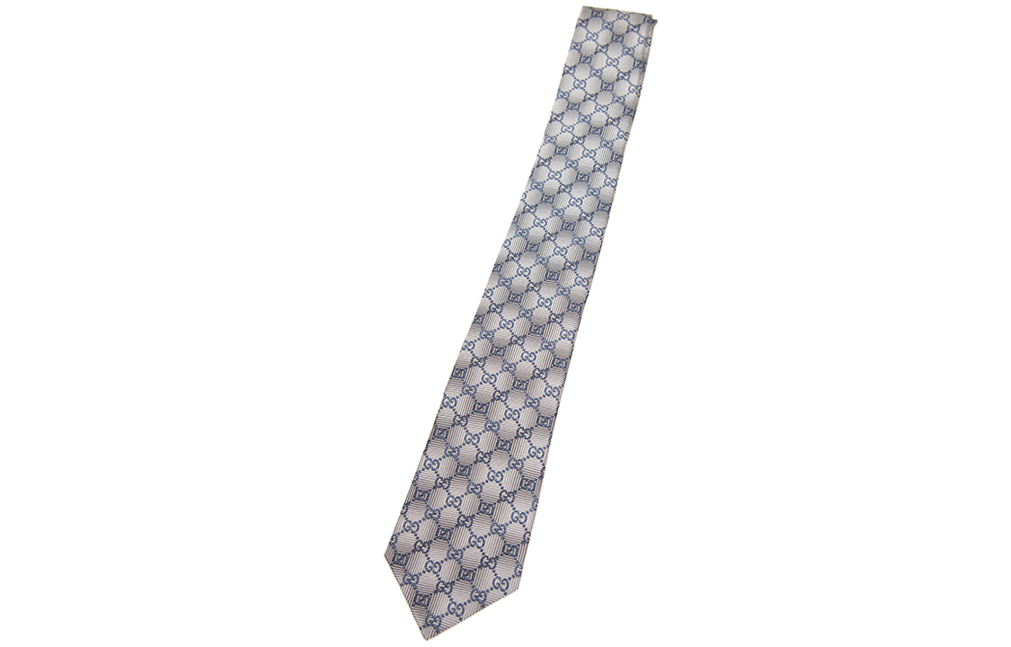 GUCCI Classic GG Pattern Tie for Men in Gray 4088694E0021768 圖 3