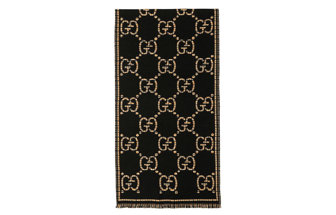 GUCCI Classic GG Pattern Wool Knit Scarf Unisex Couple Style. 660025-4G386-1079 圖 3