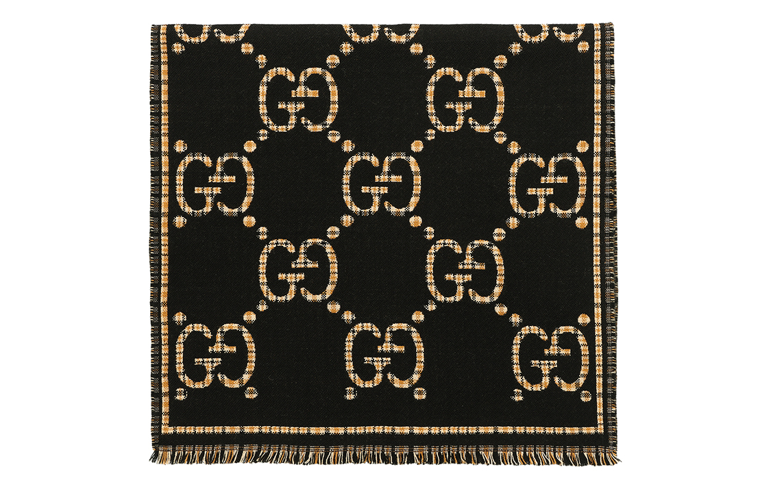 GUCCI Classic GG Pattern Wool Knit Scarf Unisex Couple Style. 660025-4G386-1079 圖 5