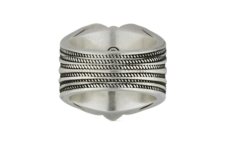 GUCCI Classic Interlocking Double G Heart S925 Silver Unisex Ring 728462-J8440-8163 圖 4