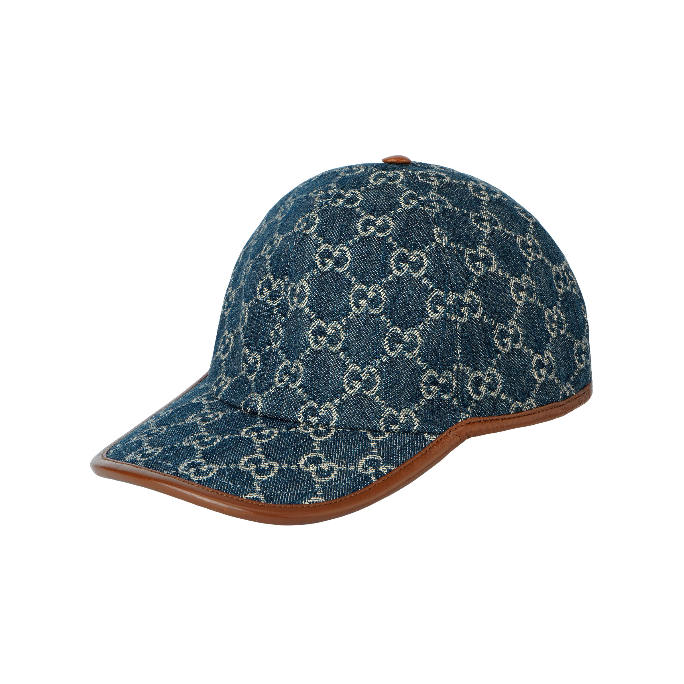 GUCCI Classic Logo Trendy Cotton Blue Baseball Cap for Men. 6562064HAC3
