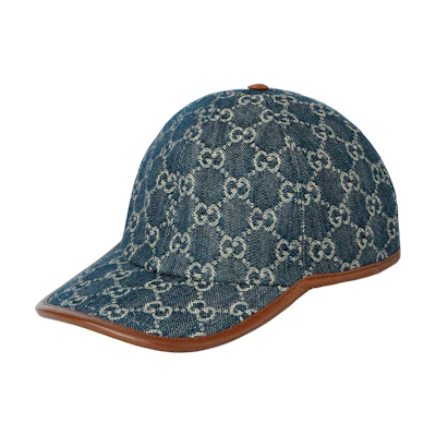 GUCCI Classic Logo Trendy Cotton Blue Baseball Cap for Men. 6562064HAC3