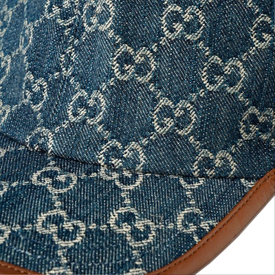 GUCCI Classic Logo Trendy Cotton Blue Baseball Cap for Men. 6562064HAC3 Details for GUCCI Classic Logo Trendy Cotton Blue Baseball Cap for Men. 6562064HAC3