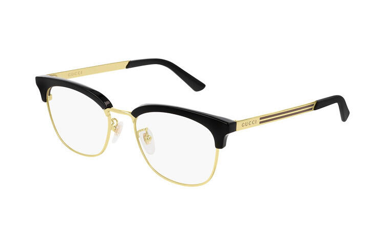 GUCCI Classic Ornament Optical Glasses for Men Black Gold GG0698OA-002