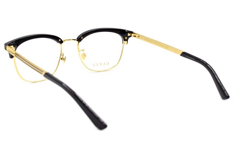 GUCCI Classic Ornament Optical Glasses for Men Black Gold GG0698OA-002 圖 5