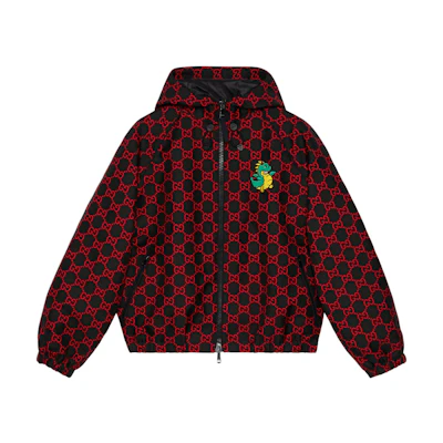 Gucci CNY SS24 Red Logo Cartoon Embroidered Zip Hoodie Jacket for Men 770828-ZAJW8-1125
