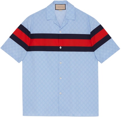 구찌 CNY SS24 스트라이프 쿠반 칼라 셔츠 라이트 블루 770820-ZAPXY-4725 Buy 구찌 CNY SS24 스트라이프 쿠반 칼라 셔츠 라이트 블루 770820-ZAPXY-4725
