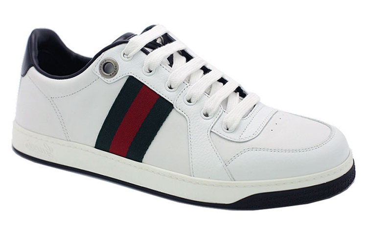 Lookbook Gucci Coda 網紋條紋低筒運動鞋 '白色' 283115-APD90-9072