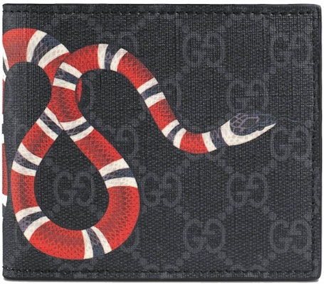 Billetera Gucci GG Supreme Estampado Kingsnake Negro/Gris Buy Billetera Gucci GG Supreme Estampado Kingsnake Negro/Gris