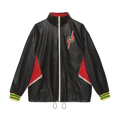Gucci Colorblock Logo Stand Collar Zip-Up Bomber Jacket Black Men’s 571896-XNAFU-1152
