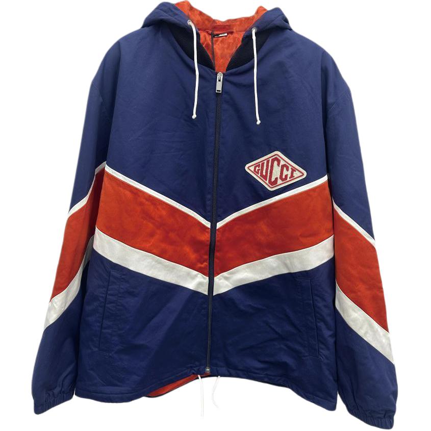 Gucci Colorblock Logo Stripe Hooded Zip-Up Jacket Men’s Multicolor 538271-ZAAHO-4338