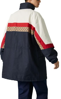 GUCCI Jaket Panjang Lelaki Berwarna Warni dengan Butang Snap dan Kolar Berlapis 751915-ZANZ8-9799 Shop GUCCI Jaket Panjang Lelaki Berwarna Warni dengan Butang Snap dan Kolar Berlapis 751915-ZANZ8-9799