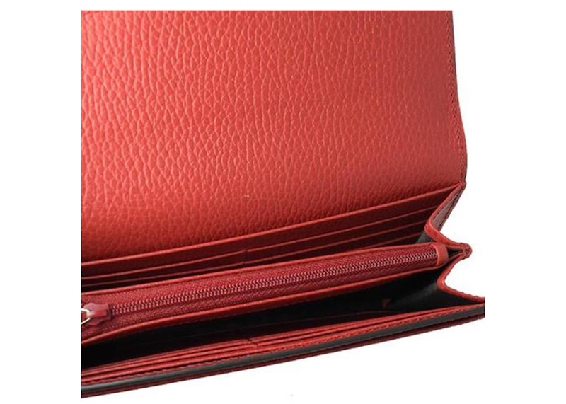 Lookbook Cartera Gucci Continental GG Interlocking Roja (12 Ranuras para Tarjetas)