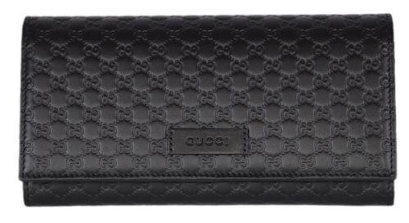 Gucci Continental Wallet MicroGuccissima Black