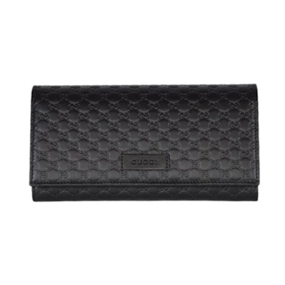 Gucci Continental Wallet MicroGuccissima Black