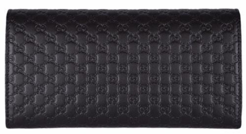 Order Gucci黑色MicroGuccissima長款錢包